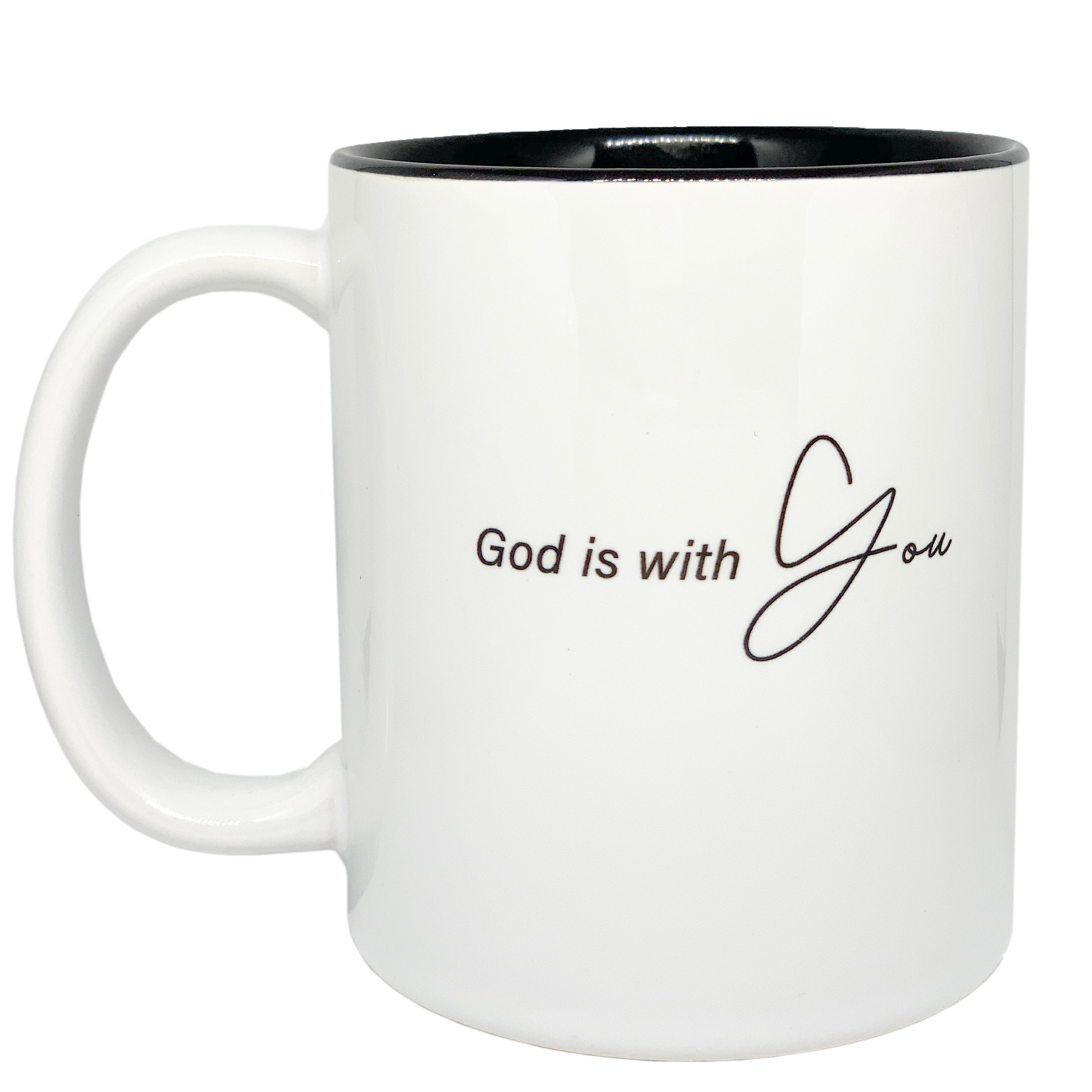 Housewarming Gift Ideas for the modern Christian Home: God is With You, He Hears You Today Christian Coffee Mug, white 11oz