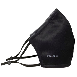 Psalm 91 Face Mask: Christian Bible Verse Face Mask in Black Breathable Sports Material | Christian Gift Singapore 4319.CO