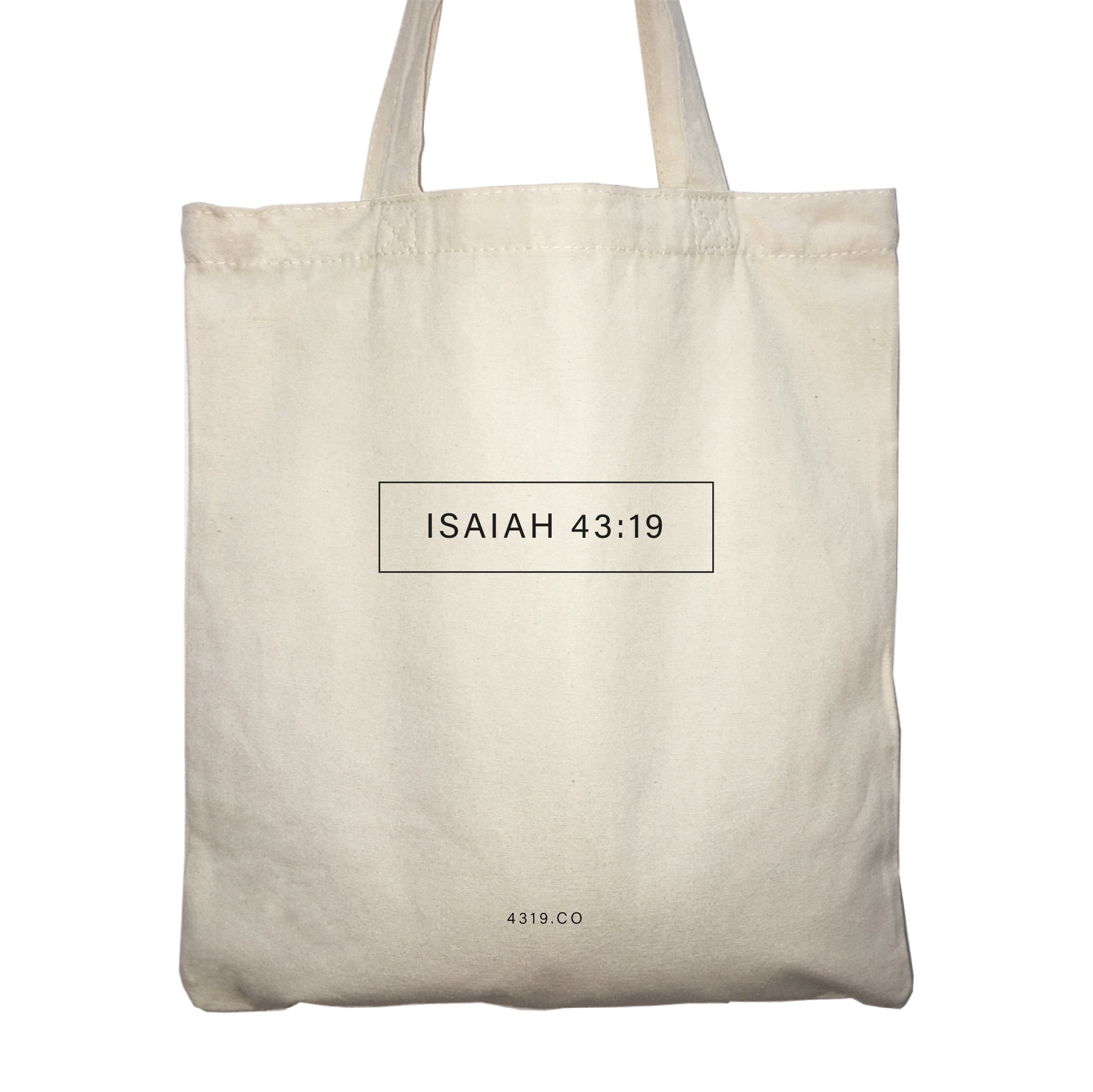 Isaiah 43:19 Christian Bible Verse Tote Bag | A Gift that Represents New Beginnings | 4319.CO Christian Gift Shop Singapore